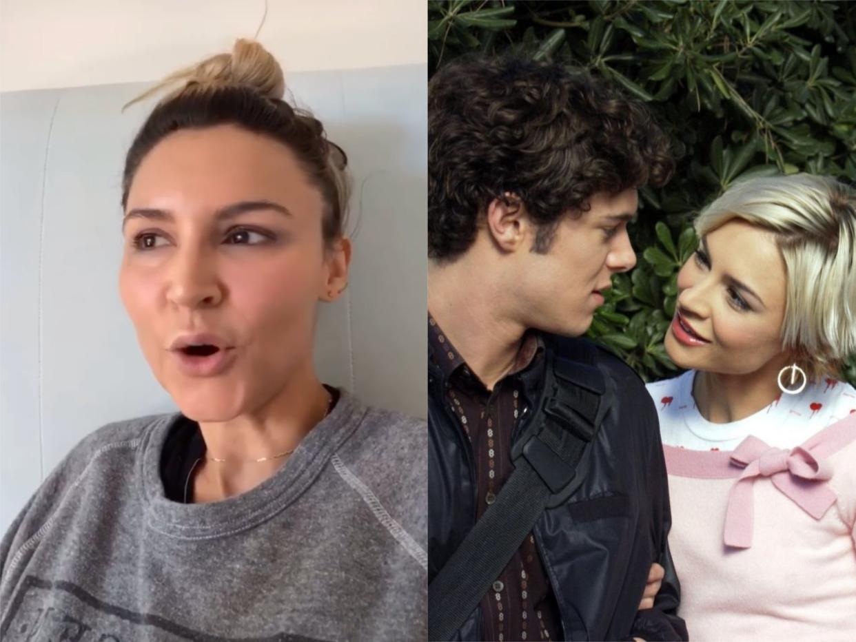 Samaire Armstrong on Instagram, and alongside Adam Brody in 'The OC' (Instagram/Fox)