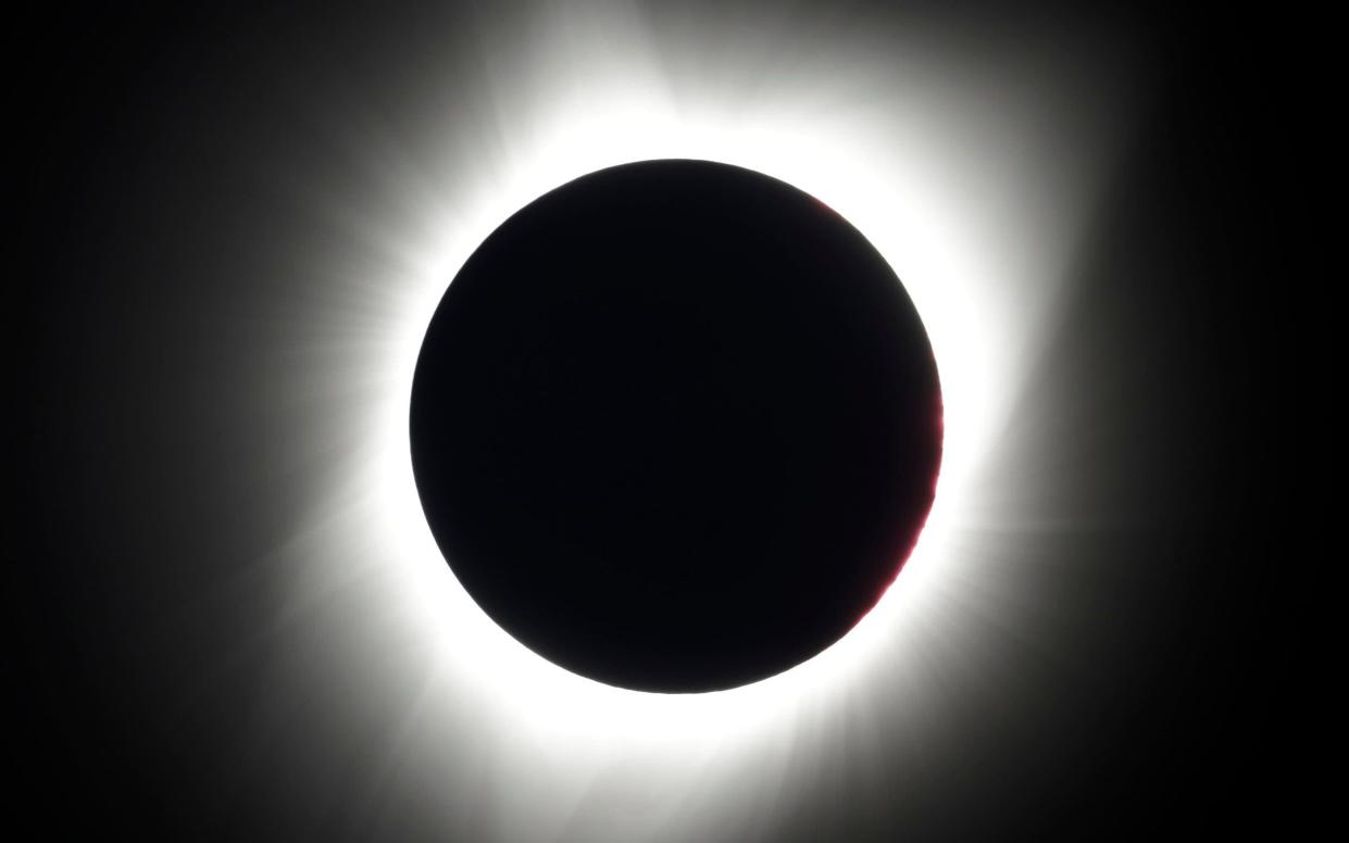 The moon covers the sun during a total eclipse in August near Redmond, Oregon - AP