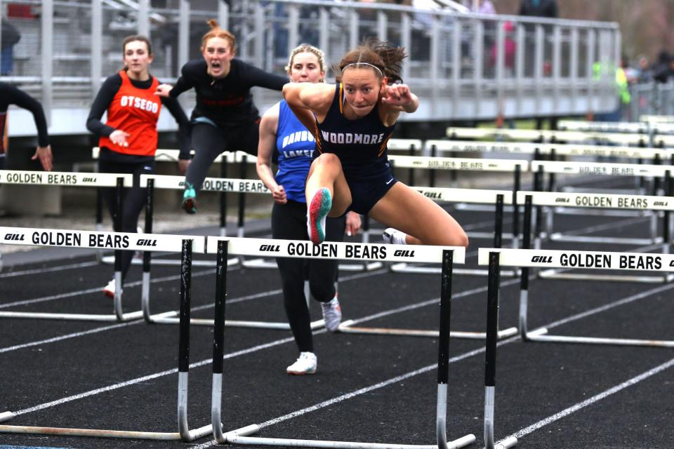 Woodmore's Azure Travis won the 100 meter hurdles.