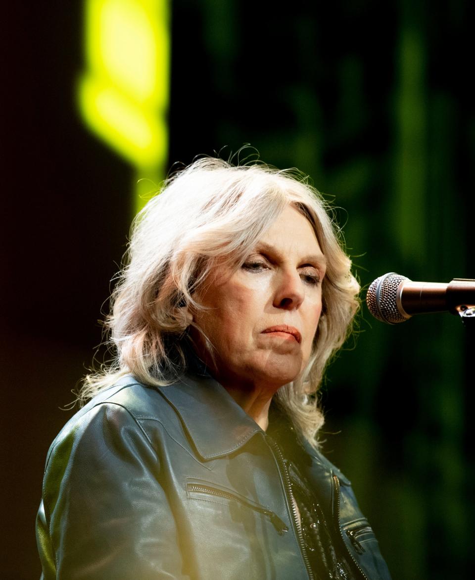 Lucinda Williams performs at Ryman Auditorium in Nashville , Tenn., Saturday, Oct. 7, 2023.