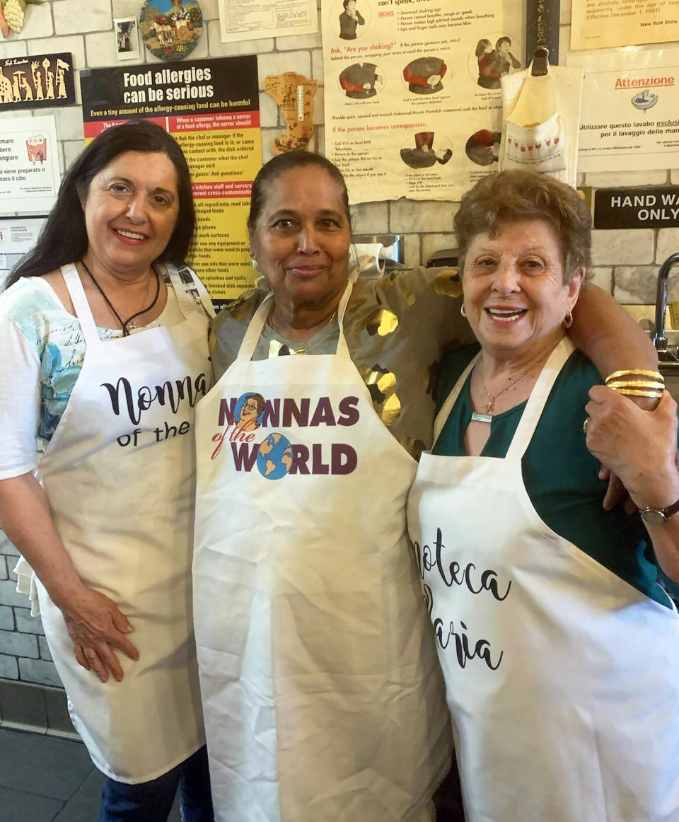 Three of Enoteca Maria's grandmotherly staff: Maral Tseylikman from Azerbaijan, May 