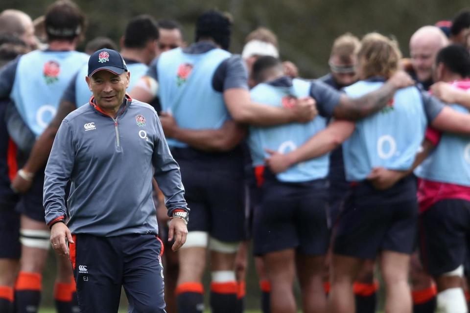 Visit | Eddie Jones spent Friday with the England football team (Getty Images)