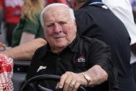 Car owner AJ Foyt watches during qualifications for the Indianapolis 500 auto race at Indianapolis Motor Speedway, Saturday, May 18, 2024, in Indianapolis. (AP Photo/Darron Cummings)