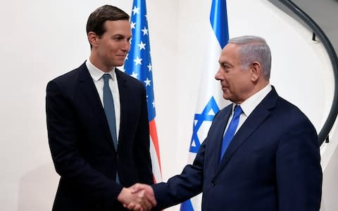Benjamin Netanyahu, the Israeli prime minister, met with Jared Kushner in Jerusalem in May   - Credit: Matty Stern/U.S. Embassy Jerusalem