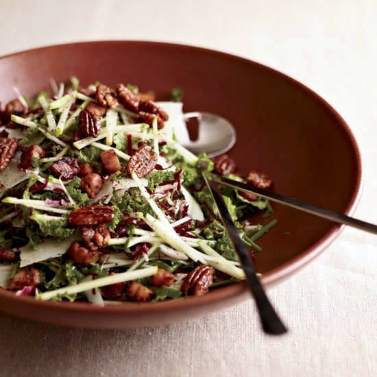 Kale & Apple Salad with Pancetta and Candied Pecans