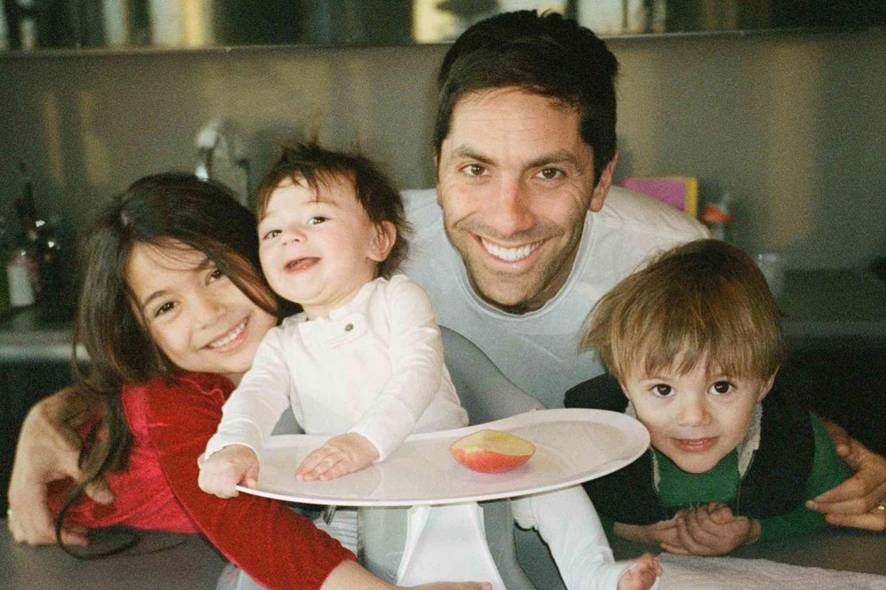 <p>Nev Schulman/Instagram </p> Nev Schulman and his kids, Cleo, Beau, and Cy. 