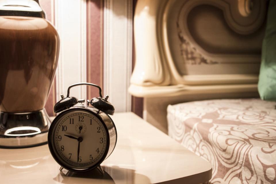 <p>Once you have everything set out and ready, it may be tempting to think you can stay up later since you’ll be saving time in the morning. Resist. Going to bed at the same time every night helps you set up a habit that makes you feel more rested in the morning, according to <a href="https://www.uwmedicine.org/bios/nathaniel-watson" rel="nofollow noopener" target="_blank" data-ylk="slk:Nate Watson, M.D." class="link ">Nate Watson, M.D.</a>, advisory board member at SleepScore Labs. That boosts performance for your workout.</p>
