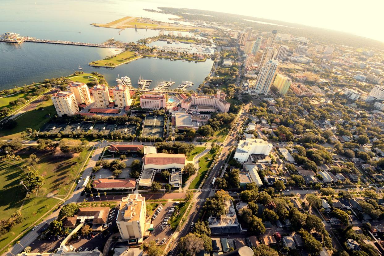 aerial of St. Petersburg, Florida