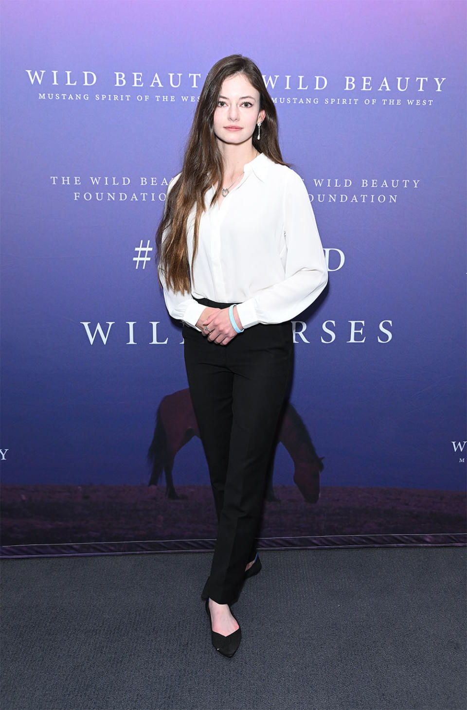 Actor Mackenzie Fo attends a Los Angeles FYC screening of Wild Beauty: Mustang Spirit of the West at WME Screening Room on December 12, 2023 in Los Angeles, California.