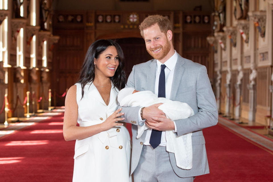 Prince Harry went on to say he doesn’t know who the baby looks like yet and that he’s ‘changing every single day’. Photo: Getty Images