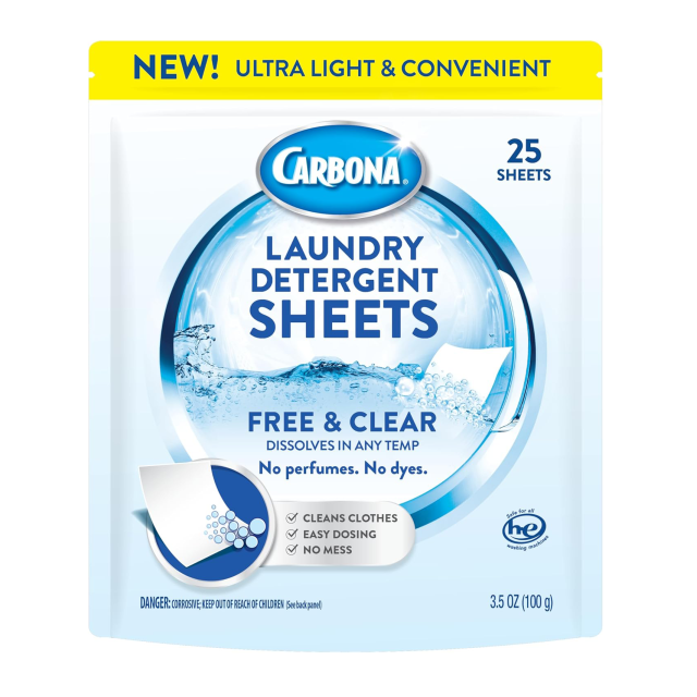 Free & Clear Laundry Detergent Sheets - 64 Loads - Everspring