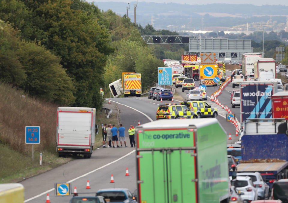 A baby boy was born in traffic (Picture: PA)