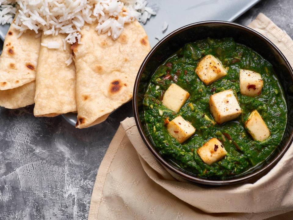 Thawed chopped frozen spinach can be used to save time in this dish (Getty/iStock)
