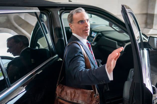 Former White House counsel Pat Cipollone, seen here amid President Donald Trump's first impeachment in January 2020, is set to appear before the House Jan. 6 committee on Friday. (Photo: AP Photo/J. Scott Applewhite, File)