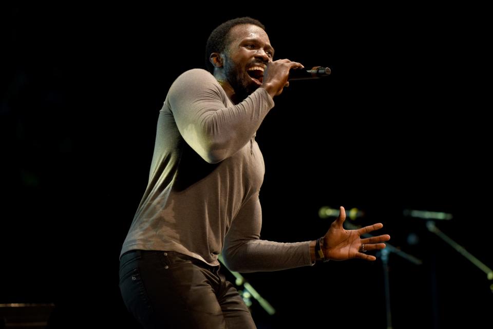 Joshua Henry performs onstage during the 2018 Elsie Fest, Broadway's Outdoor Music Festival at Central Park SummerStage in New York City.