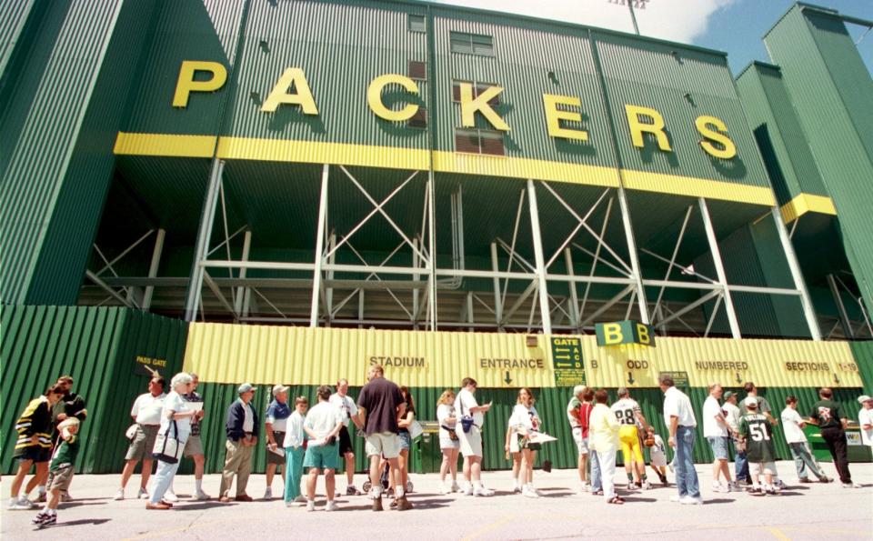 The Green Bay Packers offered tours of Lambeau Field to convince Brown County residents to approve a sales tax to pay for the $295 renovation that was completed in 2003.