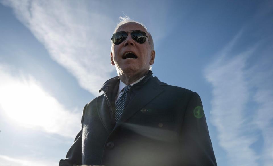Biden administration officials are seizing to take control of the narrative as Joe Biden came under attack from Republicans over his handling of the incursion of the balloon into US airspace (AFP via Getty Images)
