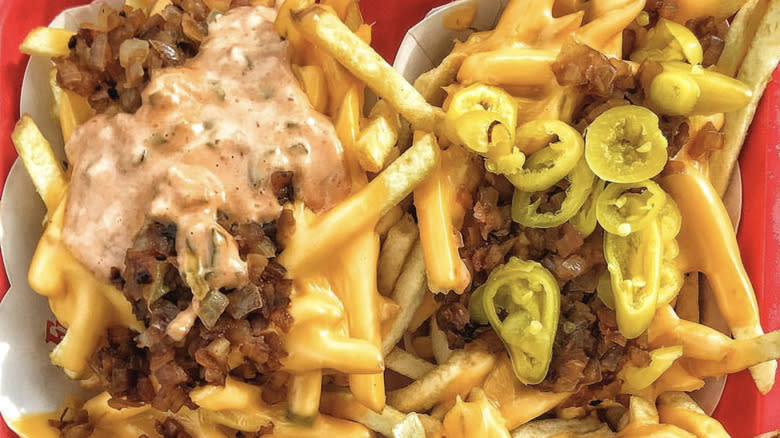 Animal Style and jalepeno fries