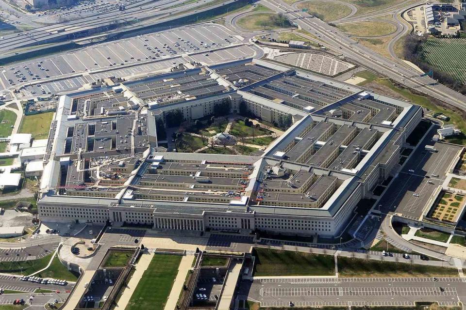 This picture taken 26 December 2011 shows the Pentagon building in Washington, DC. The Pentagon, which is the headquarters of the United States Department of Defense (DOD), is the world's largest office building by floor area, with about 6,500,000 sq ft (600,000 m2), of which 3,700,000 sq ft (340,000 m2) are used as offices. Approximately 23,000 military and civilian employees and about 3,000 non-defense support personnel work in the Pentagon. AFP PHOTO (Photo by STAFF / AFP) (Photo by STAFF/AFP via Getty Images)