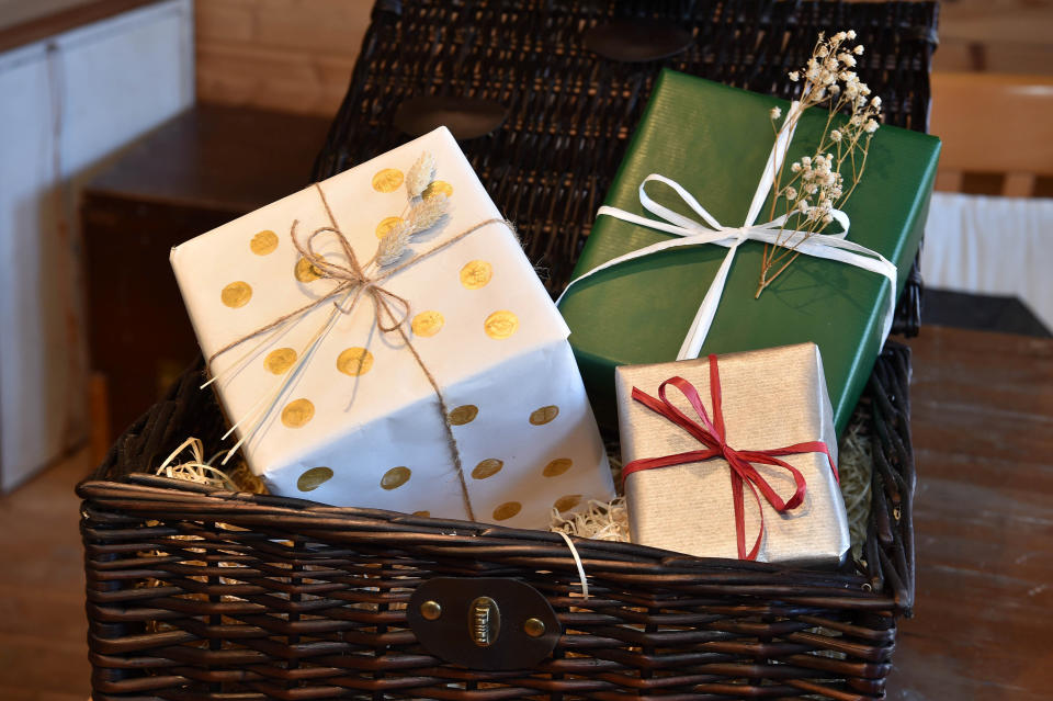 Wrapped gift box.  (SWNS)