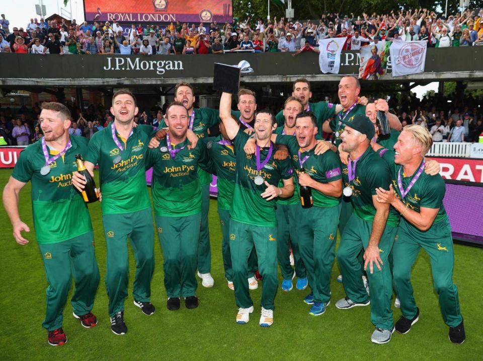 Hales has the support of Notts, who he helped win their first trophy since 2013 last year (Getty )