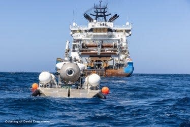 Titan, a submersible made of carbon fiber and titanium to withstand crushing ocean depths, is open to the public for tours at the University of Rhode Island's Kingston campus. It helped document the decay of the Titanic for six weeks this summer.