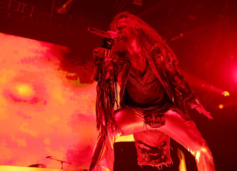 August 13, 2022 : Singer Rob Zombie performs on a stop of the Freaks on Parade tour at Michelob ULTRA Arena in Las Vegas, Nevada. 