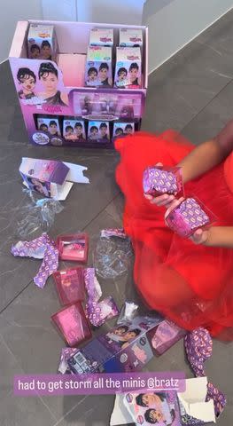 <p>Kylie Jenner Instagram</p> Kylie Jenner's daughter Stormi plays with her Bratz dolls