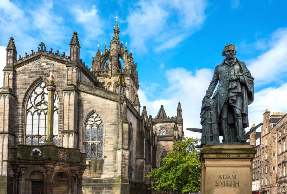 <p>The monument of Adam Smith on the Royal Mile</p> (Getty)