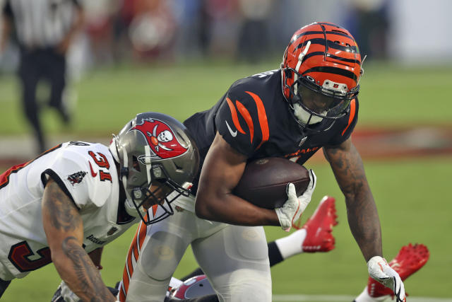 Watch: Former LSU WR Ja'Marr Chase hauls in first NFL reception, makes  Bengals history