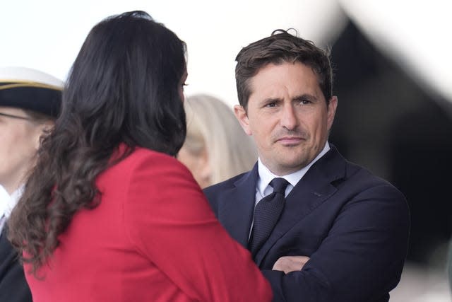 Former minister for veterans’ affairs Johnny Mercer attending the UK’s national commemorative event for the 80th anniversary of D-Day in Portsmouth