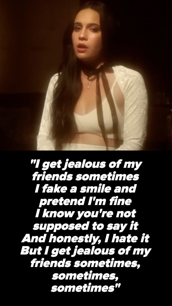 Bea Miller's "jealous of my friends" lyrics