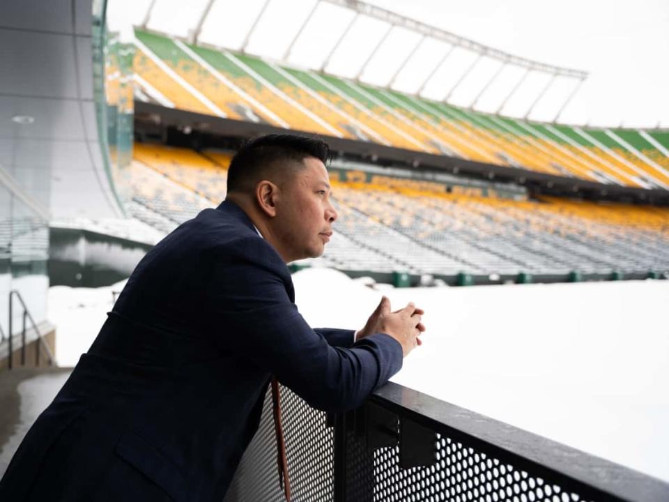 Victor Cui, 50, takes over from Chris Presson, who was fired in November along with general manager Brock Sunderland and head coach Jaime Elizondo after a disastrous 2021 season.  (Submitted by Edmonton Elks - image credit)