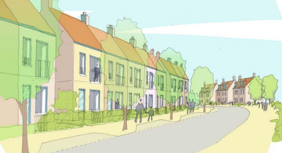 Watford Observer: A drawing of how the previous 800-home development would have looked.