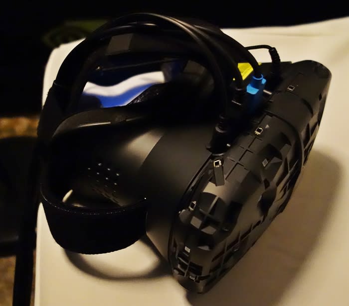 The HTC Vive headset.