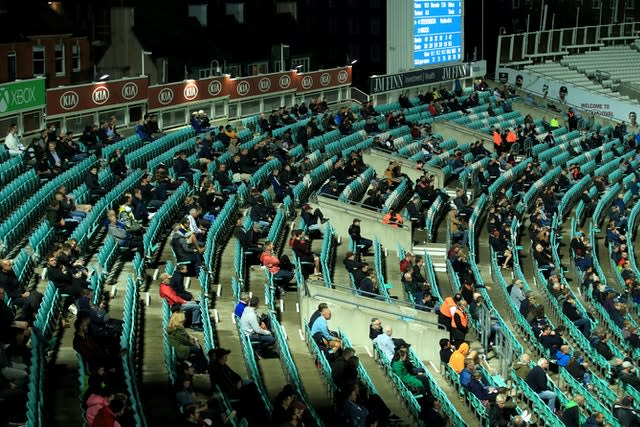 Spectators attended the Surrey v Hampshire T20 match at The Oval last month