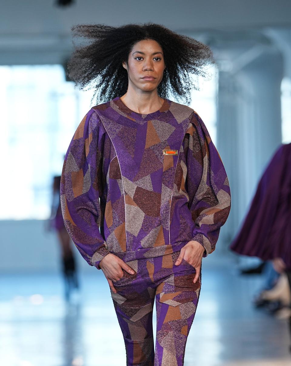 A model walks the runway at the Custo Barcelona show during New York Fashion Week at Canoe Studios on Feb. 9, 2024, in New York City.