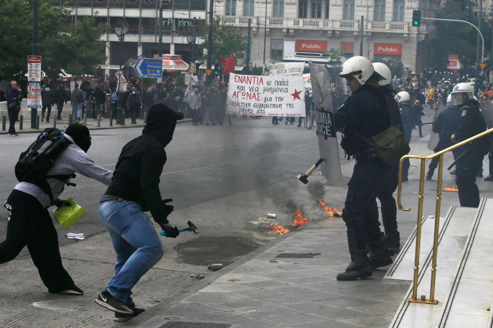 Nationwide Greek worker’s union strike fuels fiery clashes