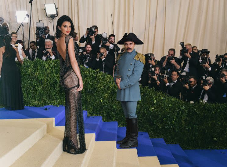 Kirby Jenner and Kendall Jenner at the 2017 Met Gala. (Photo: Getty/@kirbyjenner)