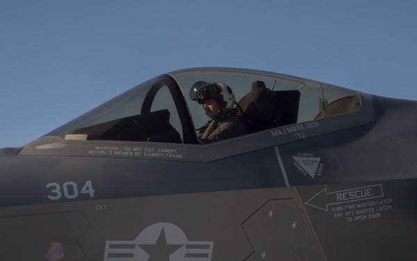 Maj. Mark Dion in an F-35