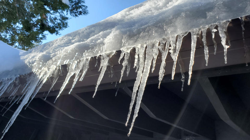 Icicles on a house