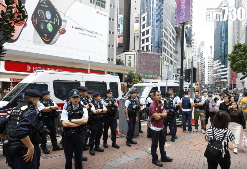 警方6月4日於銅鑼灣部署大批警力。(林俊源攝/資料圖片)