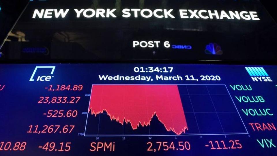 Tela em Wall Street indica queda acentuada no preg&#xe3;o de quarta-feira