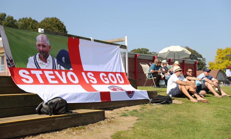 A banner at Canterbury says it all. Darren Stevens is still going strong for Kent at the age of 46, but will be released at the end of the season.