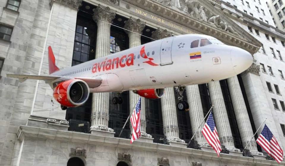 Avianca en bolsas de Colombia y Nueva York. Imagen: Valora Analitik.