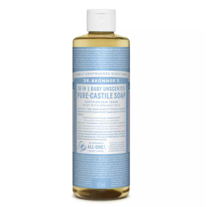 Dr. Bronner's Unscented Pure Castille Soap. (PHOTO: Lazada Singapore)