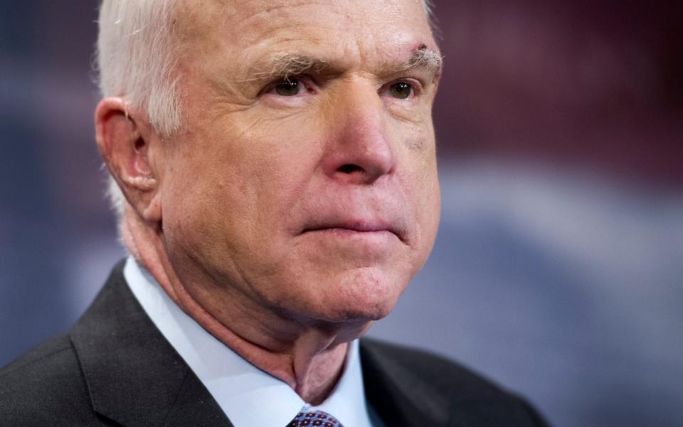 Senator John McCain cast the deciding vote - Credit: AP