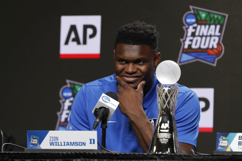 If Zion Williamson is drafted by the Knicks, he could possibly be traded before he ever plays a game in a New York uniform. (AP Photo/Charlie Neibergall)