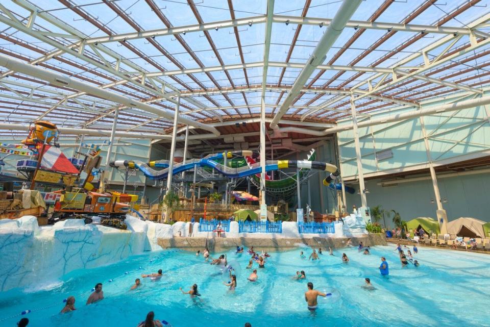 Aquatopia Indoor Waterpark is at Camelback Resort, 193 Resort Drive in Tannersville, Pennsylvania.