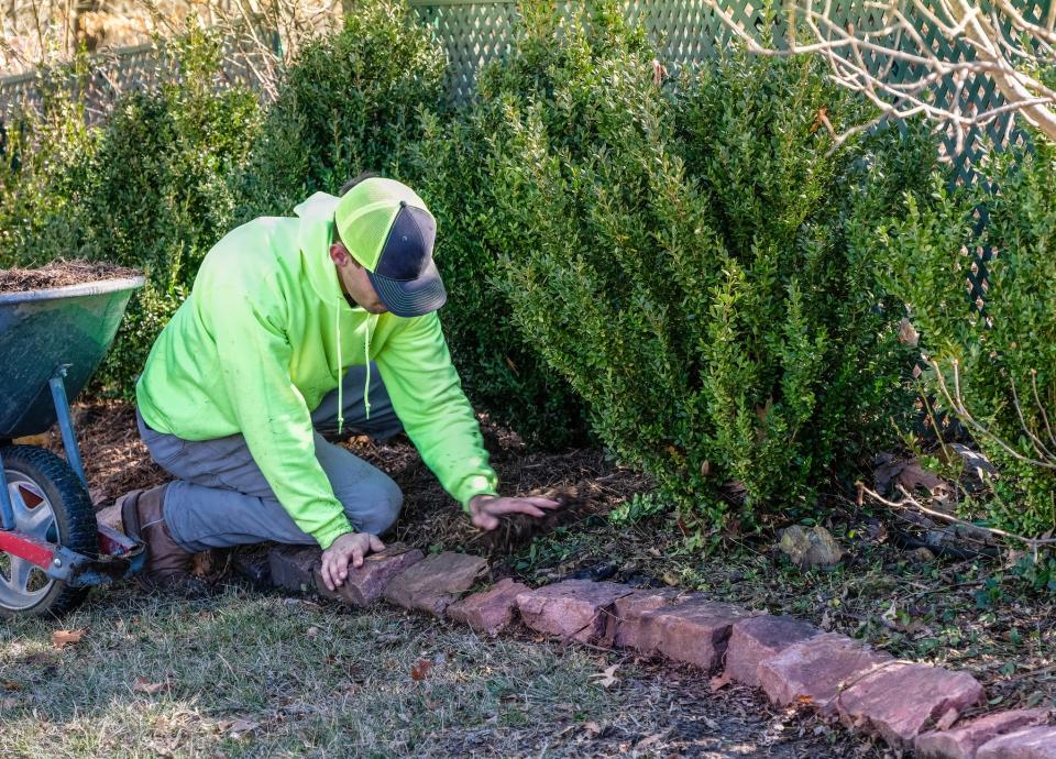 Many gardeners spread a light layer of wood mulch in spring.